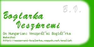 boglarka veszpremi business card